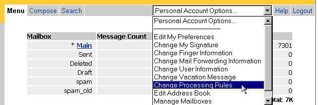 E-mail Spam Filtering Setup